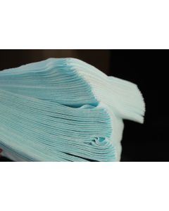 Wipemaster Turquoise Crepe 1/4 Fold Wipe 28x38cm ea; Manuf Code 5864
